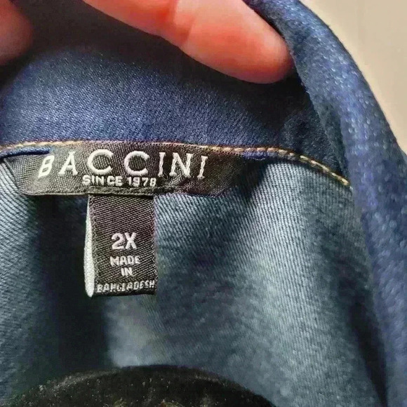 Baccini  Jean jacket button down 2X - Picture 5 of 6